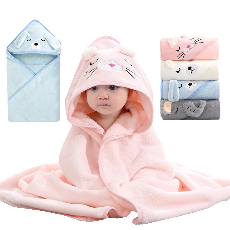 Superzachte handdoek / badjas in dierenmotief voor u baby of peuter of deken voor een 💤dutje